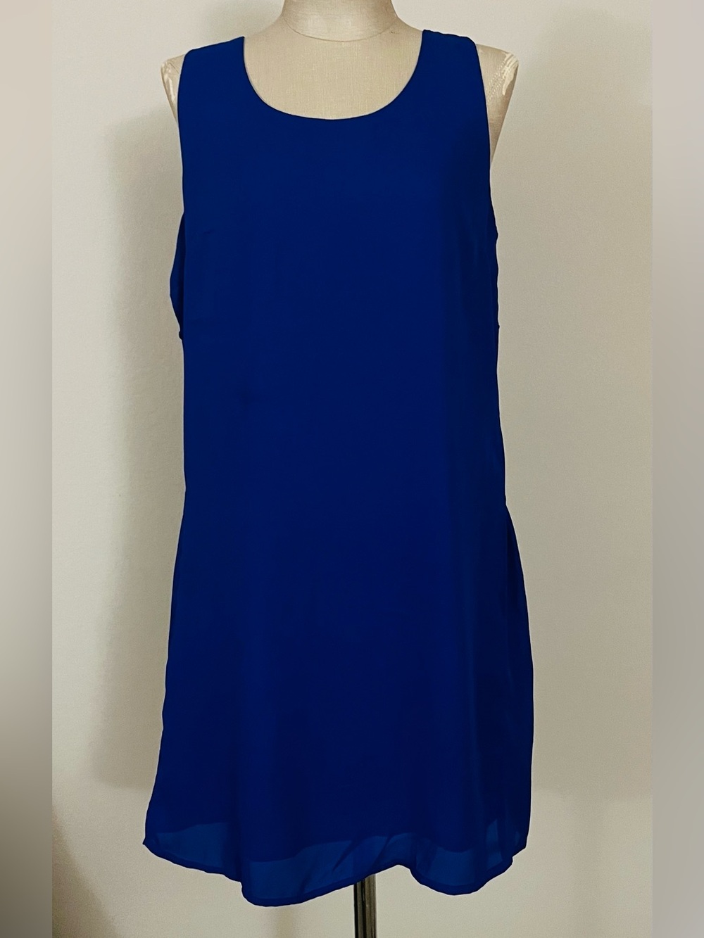 Skies Are Blue Scoop Neck Sleeveless dress in Cobalt